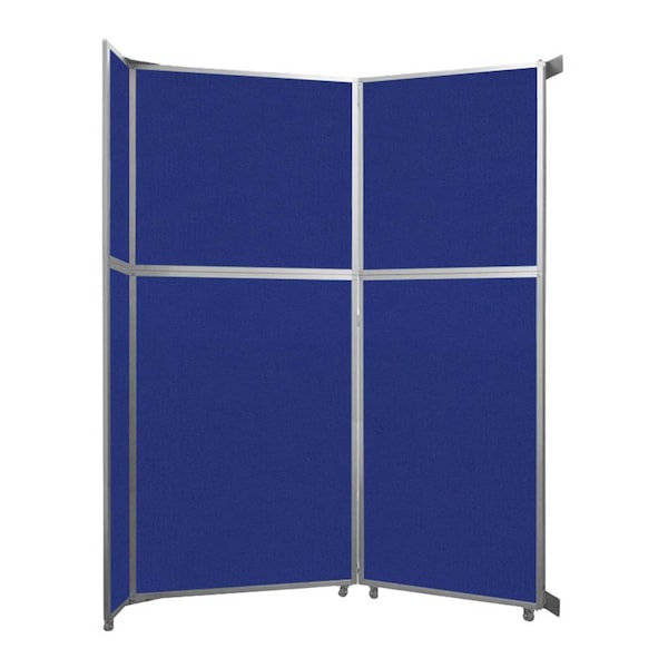 Operable Wall Folding Room Divider 7'11" x 10'3/4" Royal Blue Fabric